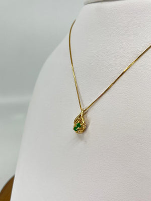 Pettitte Emerald & Diamond Pendant
