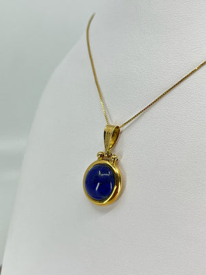 Lapis Lazuli 18 Karat Gold Pendant