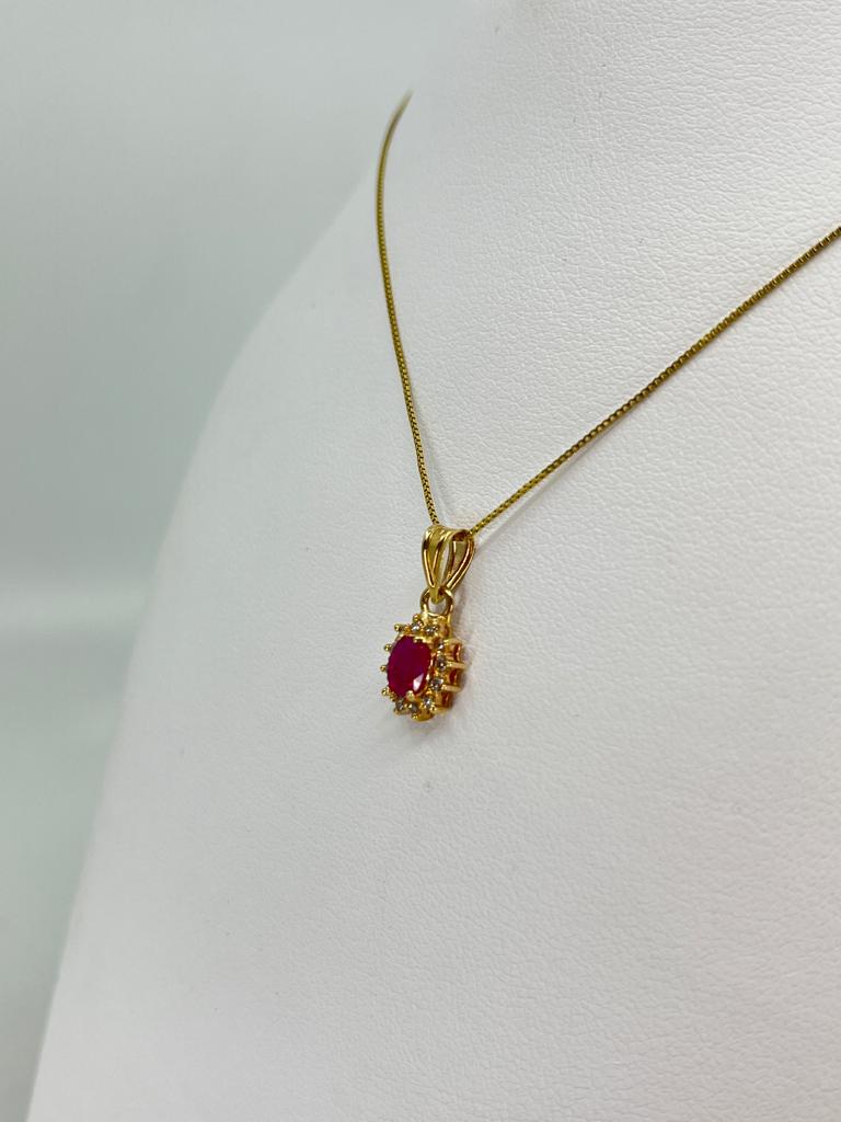 Halo Ruby Pendant