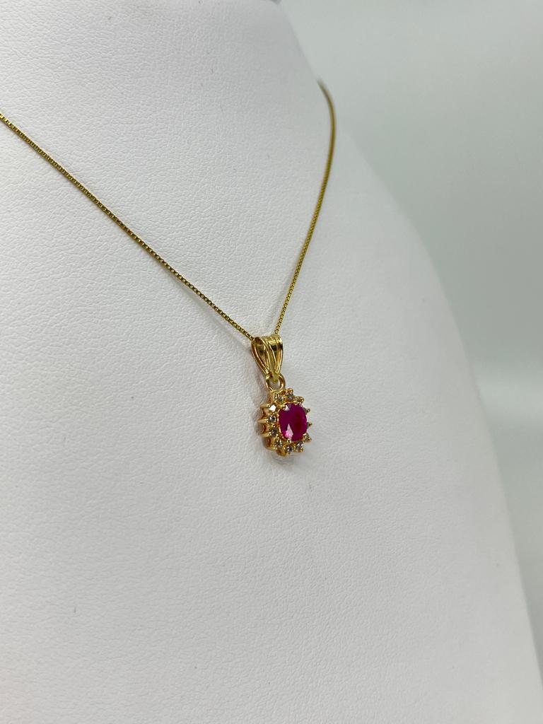 Halo Ruby Pendant