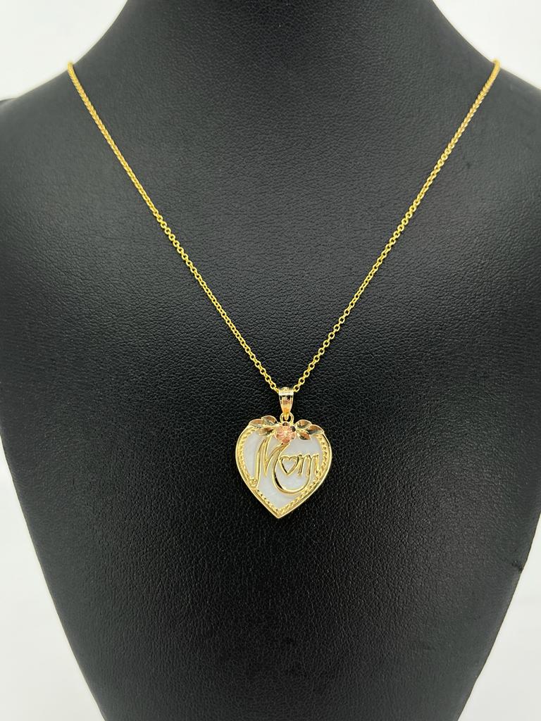 Heart "Mom" Charm