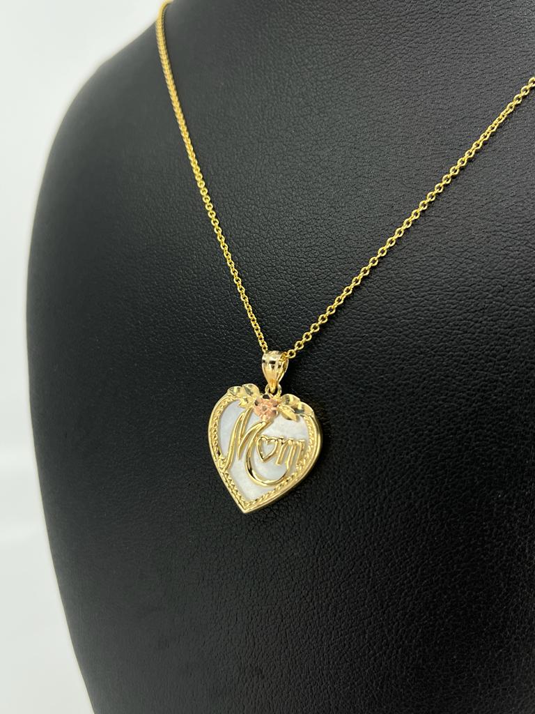 Heart "Mom" Charm