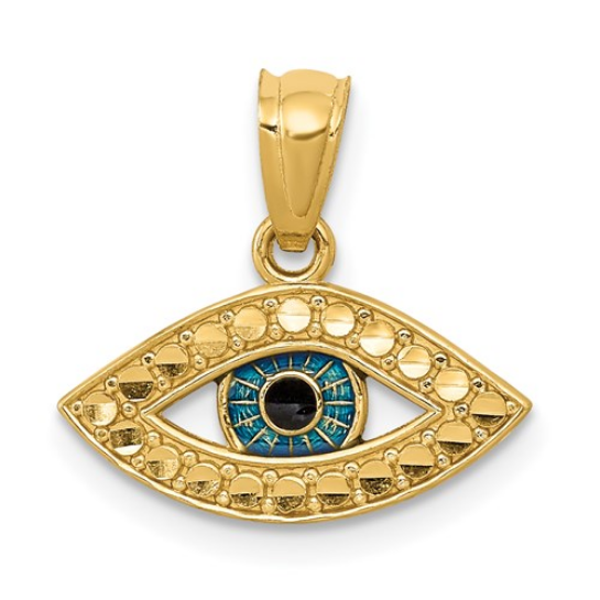 Enameled Eye Pendant