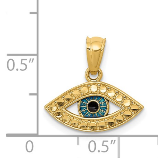 Enameled Eye Pendant