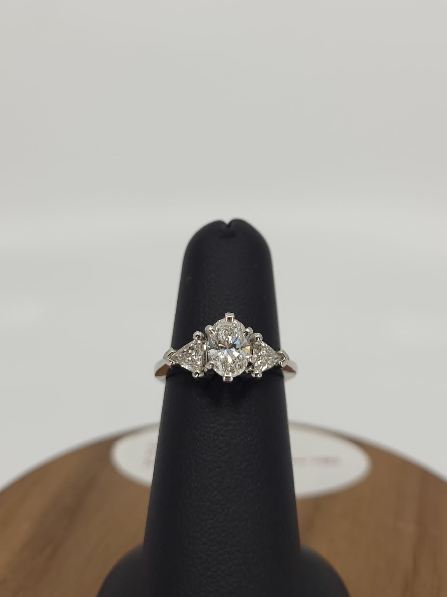 GIA Certified Three Stone Engagement Ring