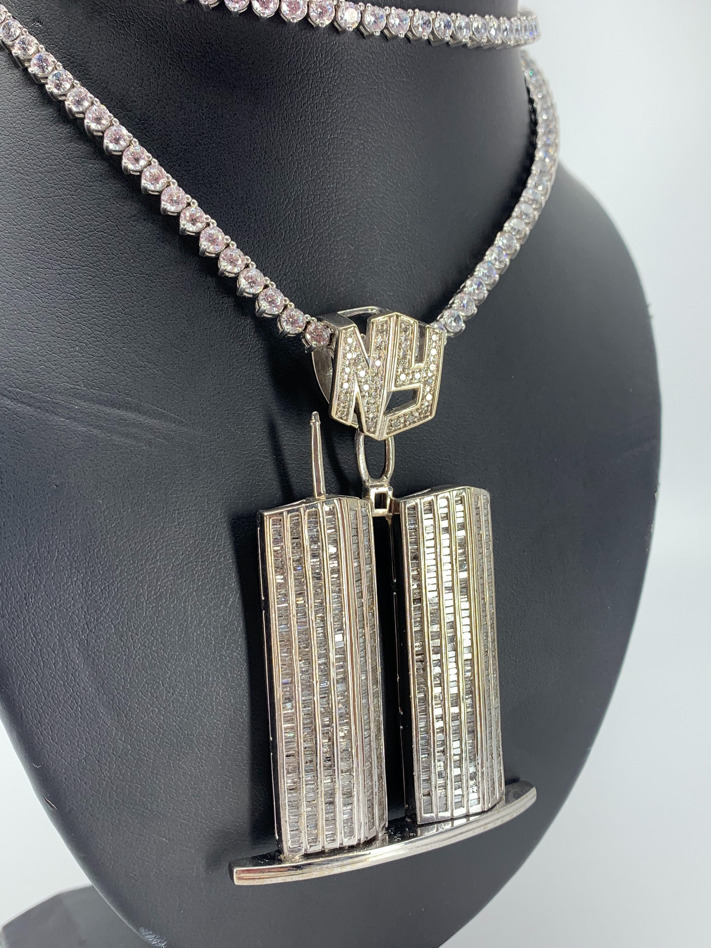 Twin Tower Diamond Pendant