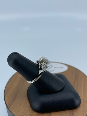 14K White Gold .99 Carat Marquise Diamond Engagement Ring