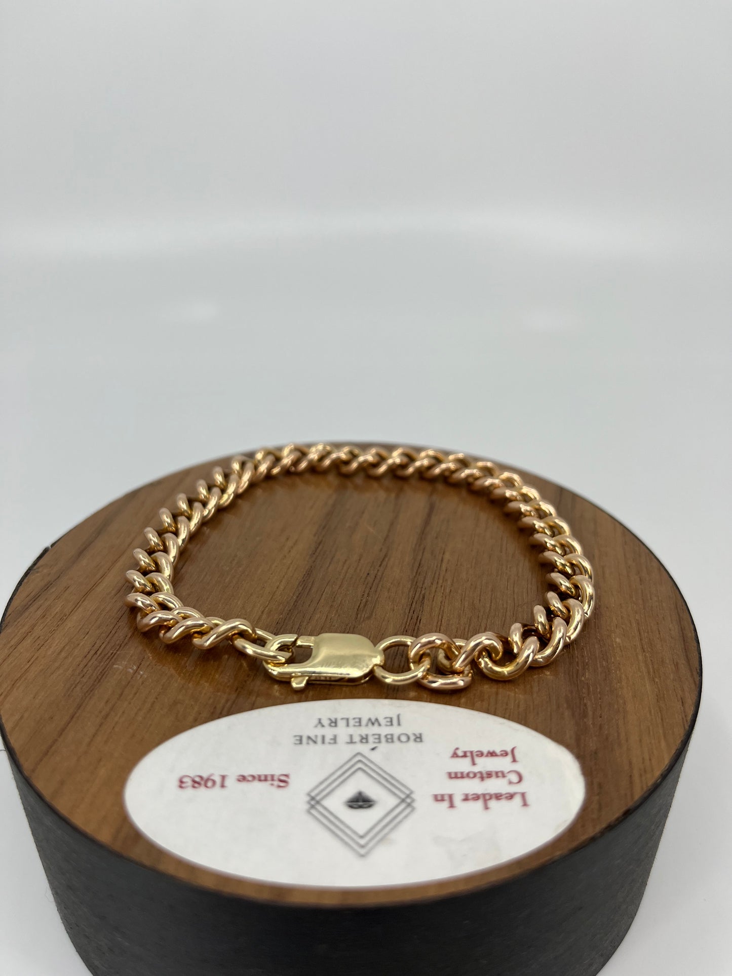 9K Rose Gold Bracelet with a length of 8" and weight of 24.8g