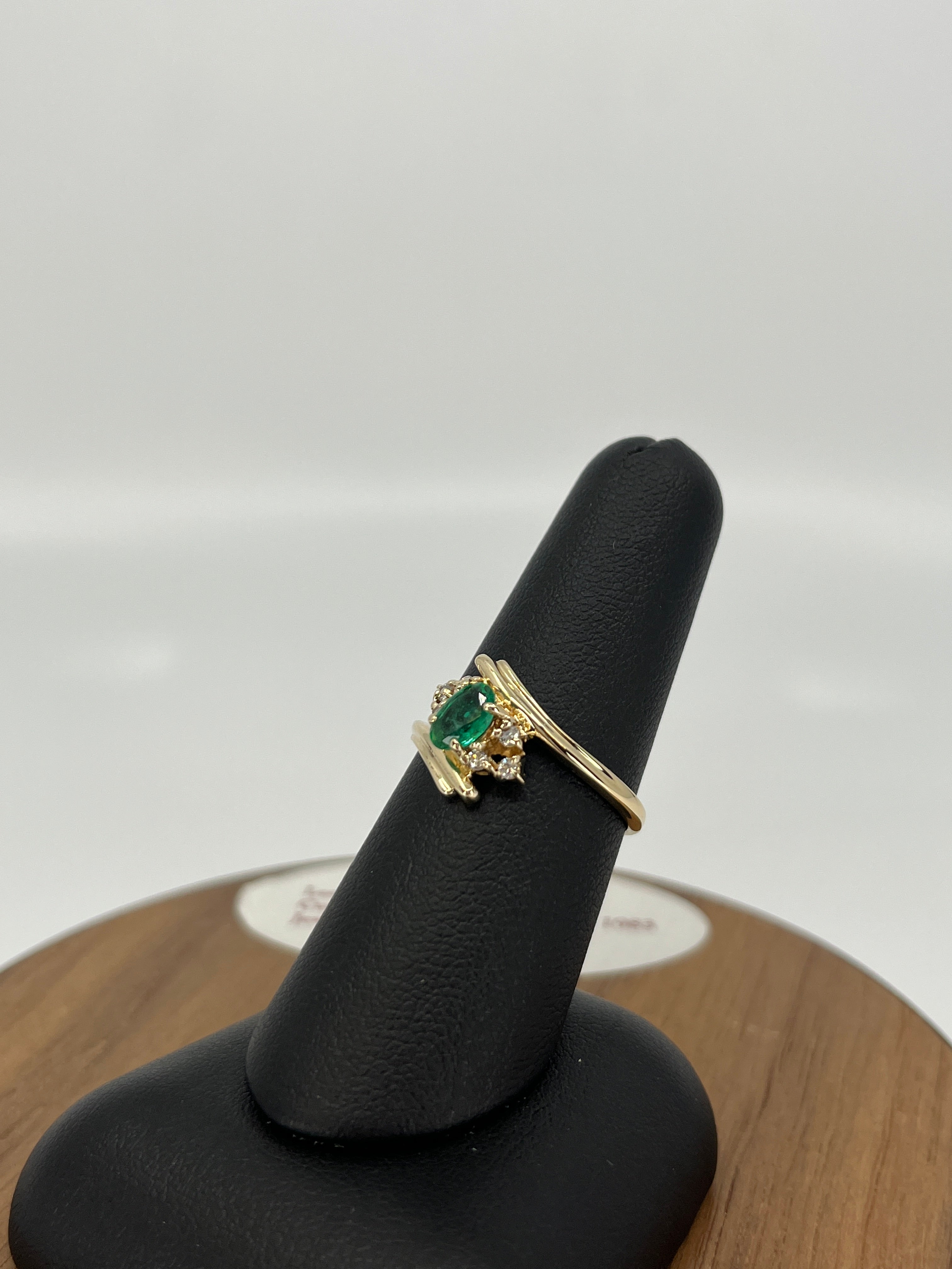 Emerald and Diamond ladies Ring