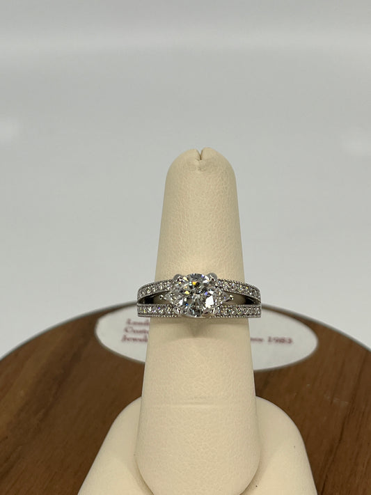 GIA Certified 1.15 Carat Round Engagement Ring