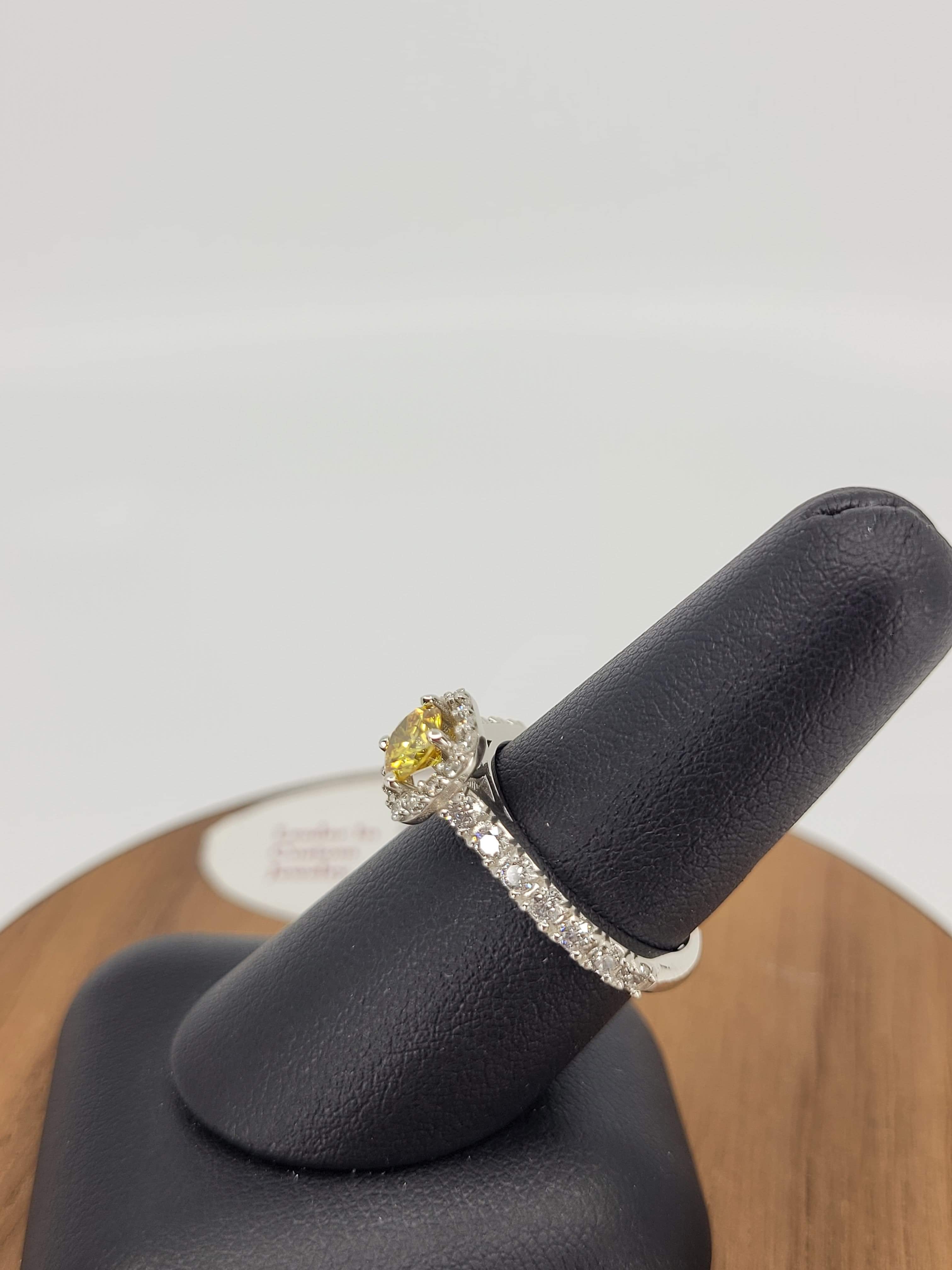 Fancy Yellow Lab Grown Diamond Ring