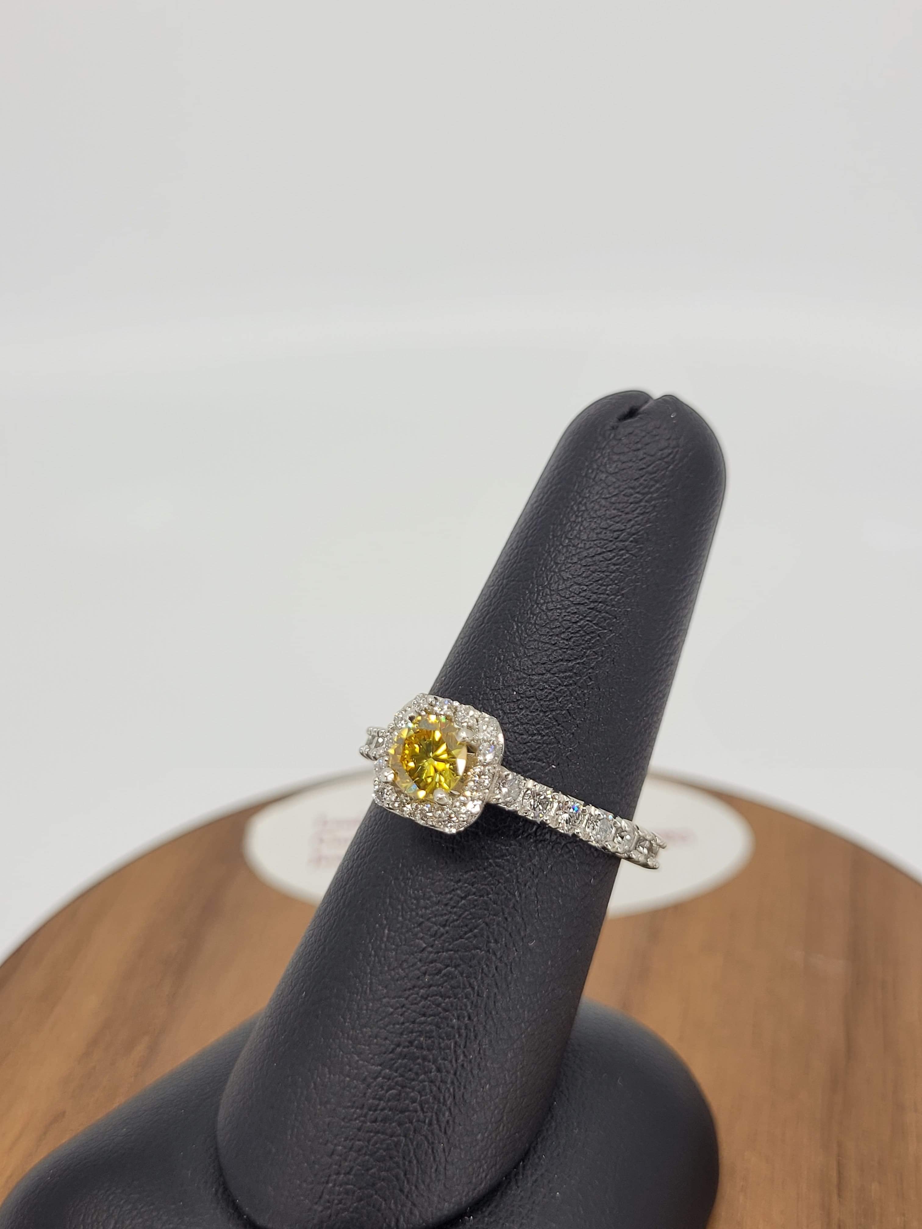 Fancy Yellow Lab Grown Diamond Ring