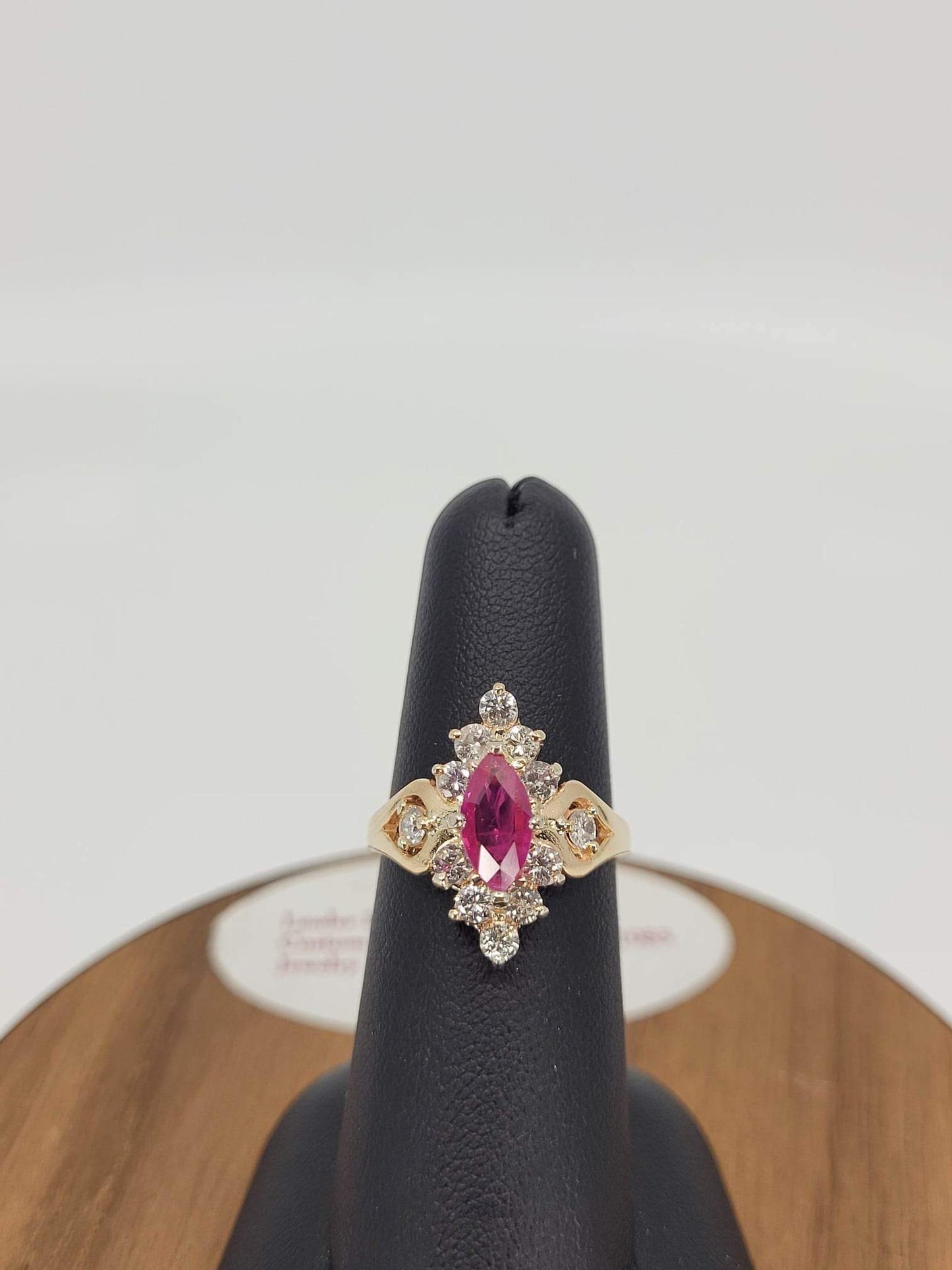 Ladies Ruby and Diamond Fashion Ring