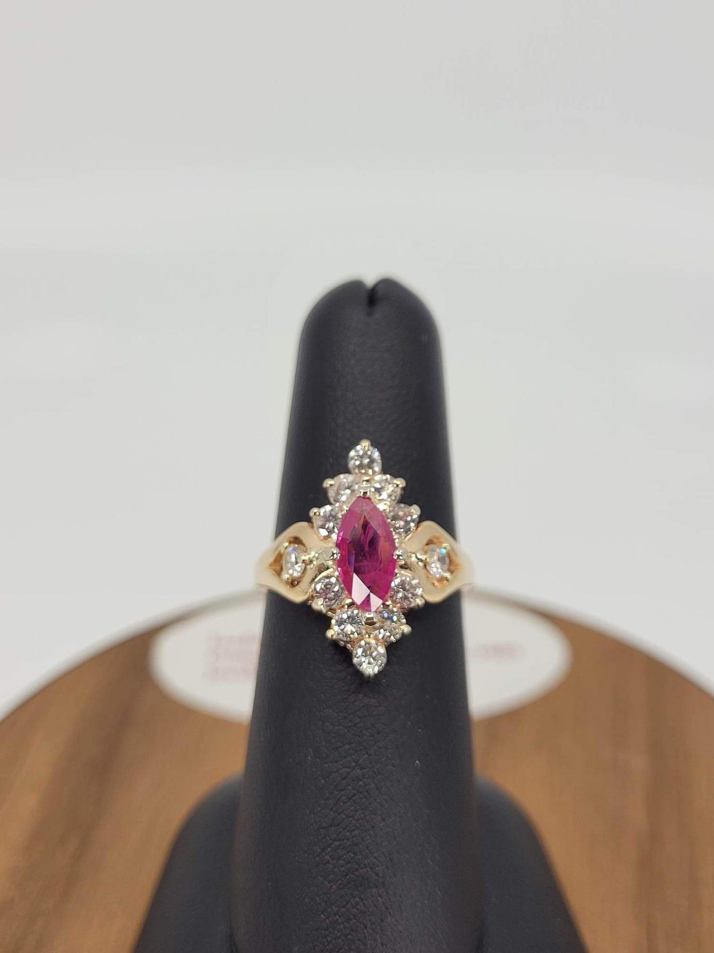 Ladies Ruby and Diamond Fashion Ring