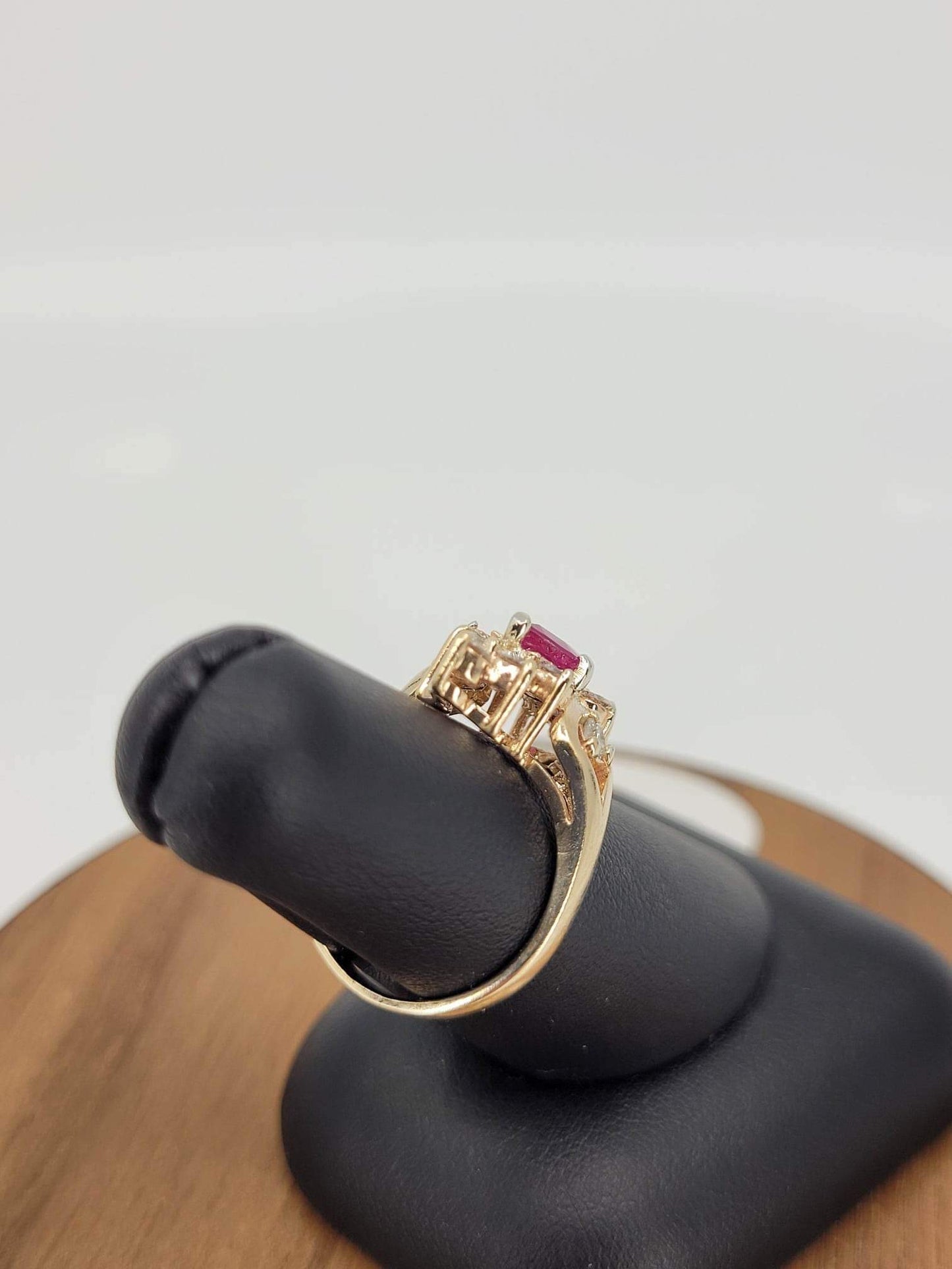 Ladies Ruby and Diamond Fashion Ring