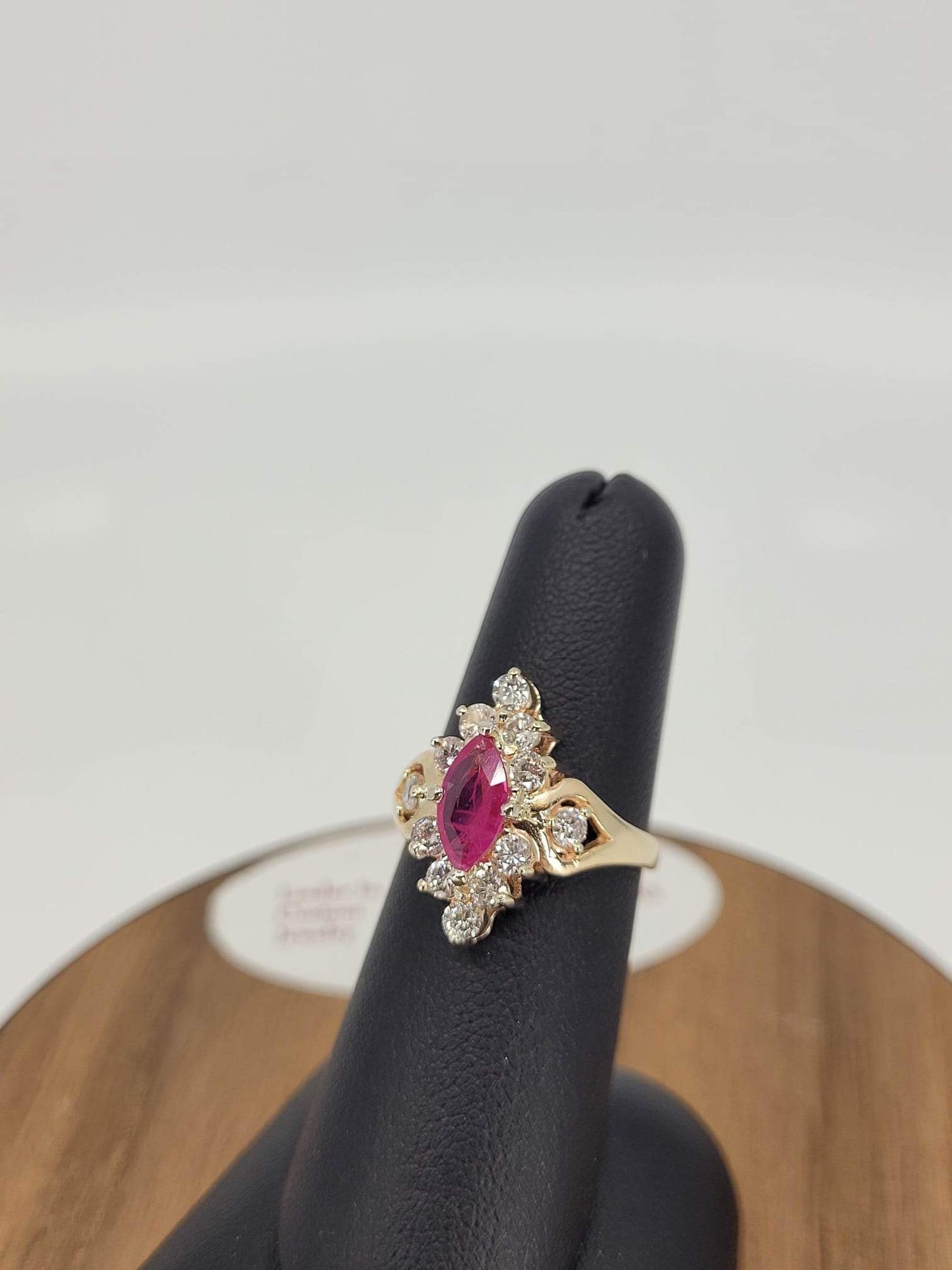 Ladies Ruby and Diamond Fashion Ring