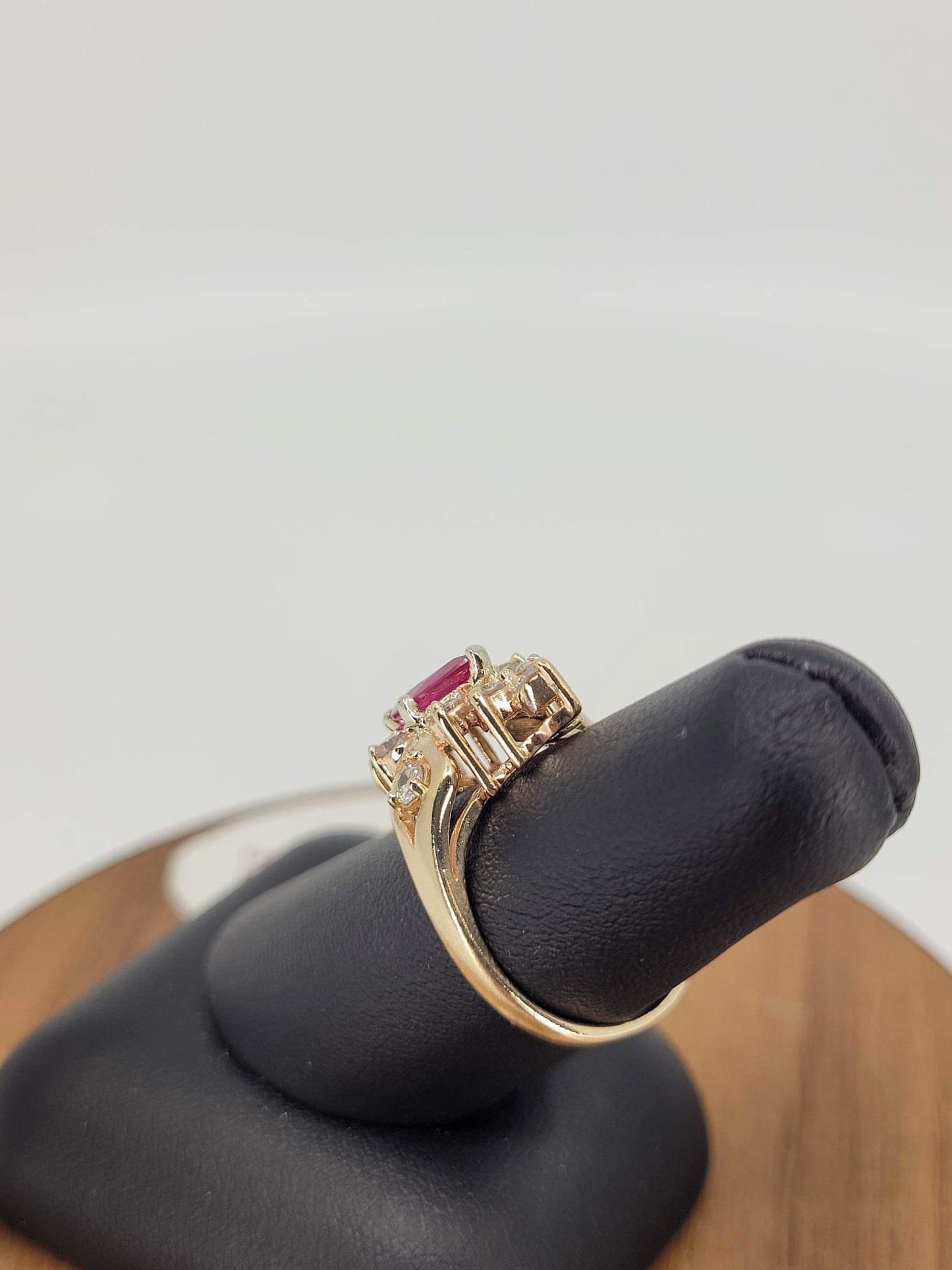 Ladies Ruby and Diamond Fashion Ring