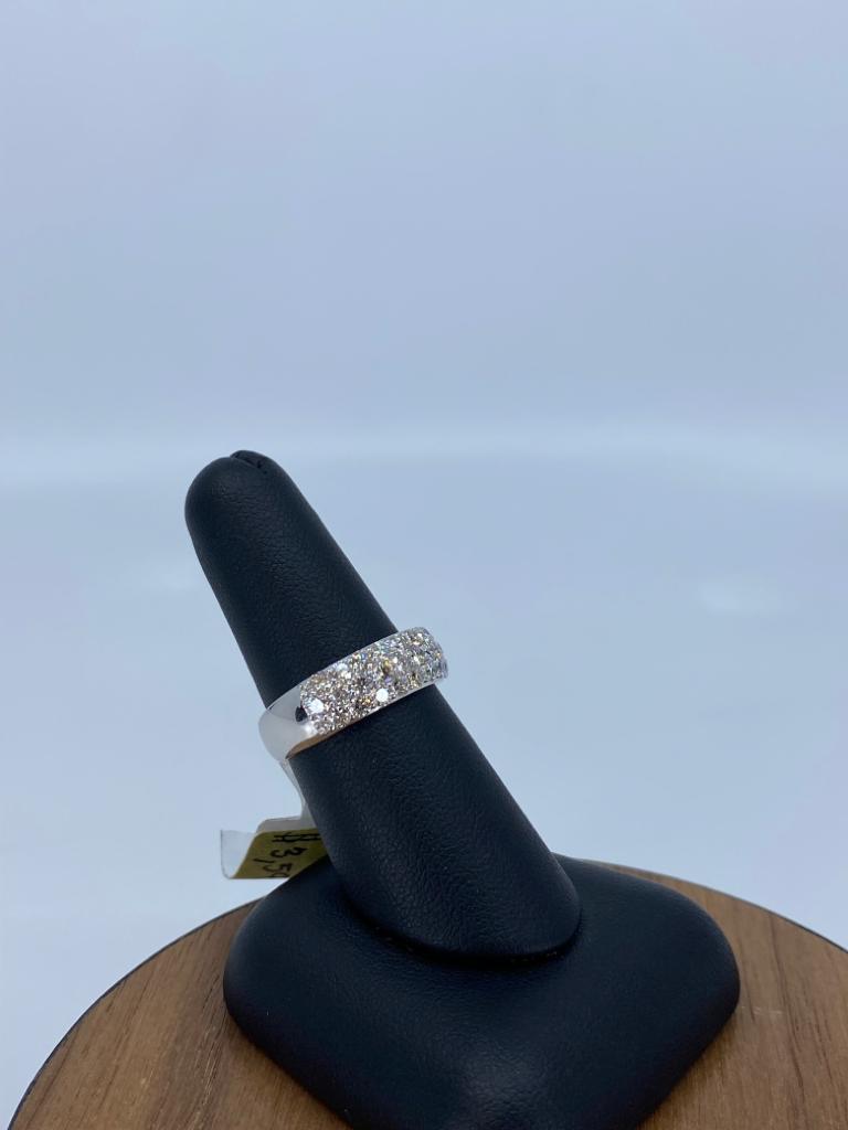 Ladies Three-Row Diamond Band