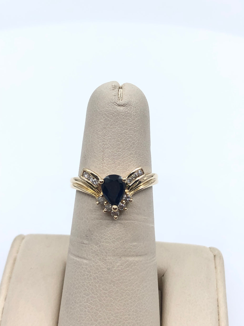 Pear Sapphire Ladies Ring