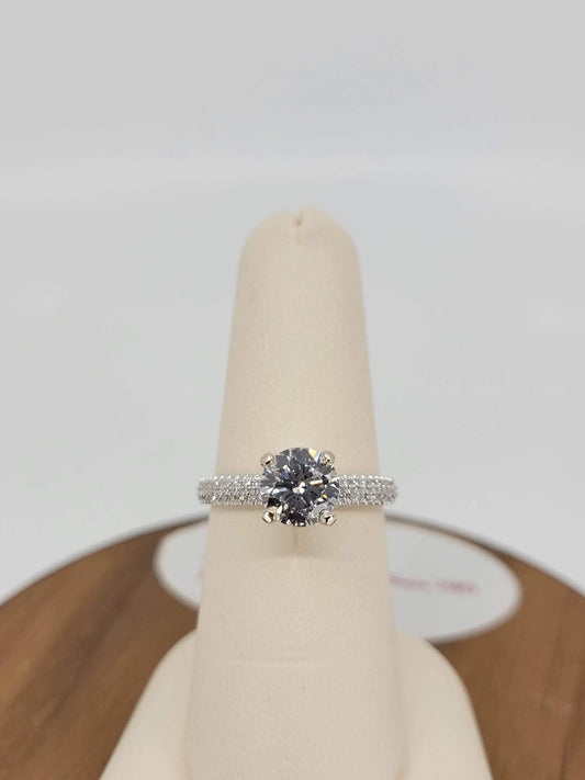 Pave Set Engagement Ring